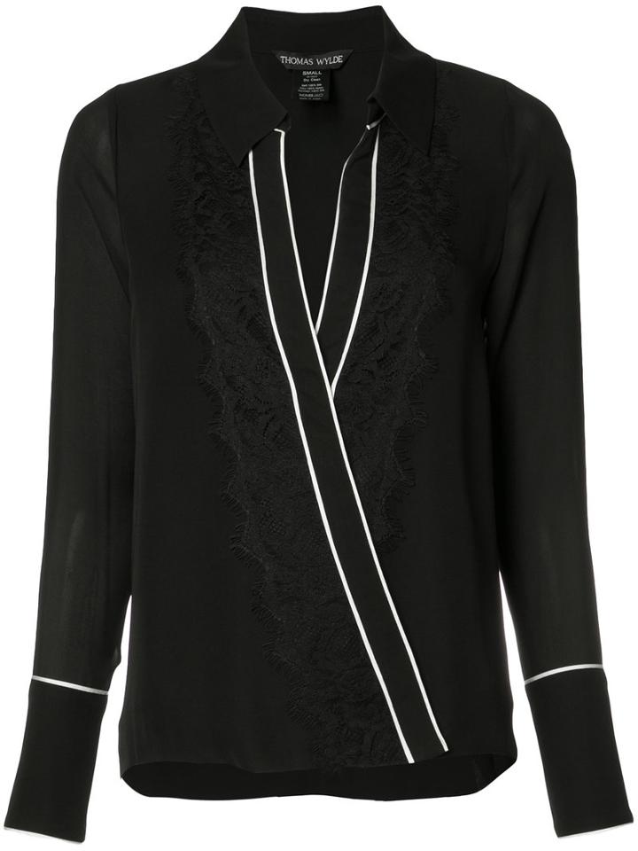 Thomas Wylde Beverly Shirt, Women's, Size: Medium, Black, Silk