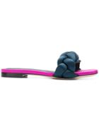 Marco De Vincenzo Braided Strap Mules - Blue