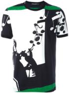 Dolce & Gabbana Musical Print T-shirt, Men's, Size: 54, Black, Cotton