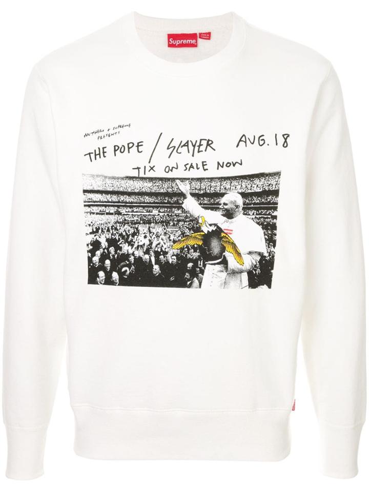 Supreme Anti Hero Sweatshirt - White