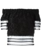 Jonathan Simkhai Frayed Off Shoulder Top