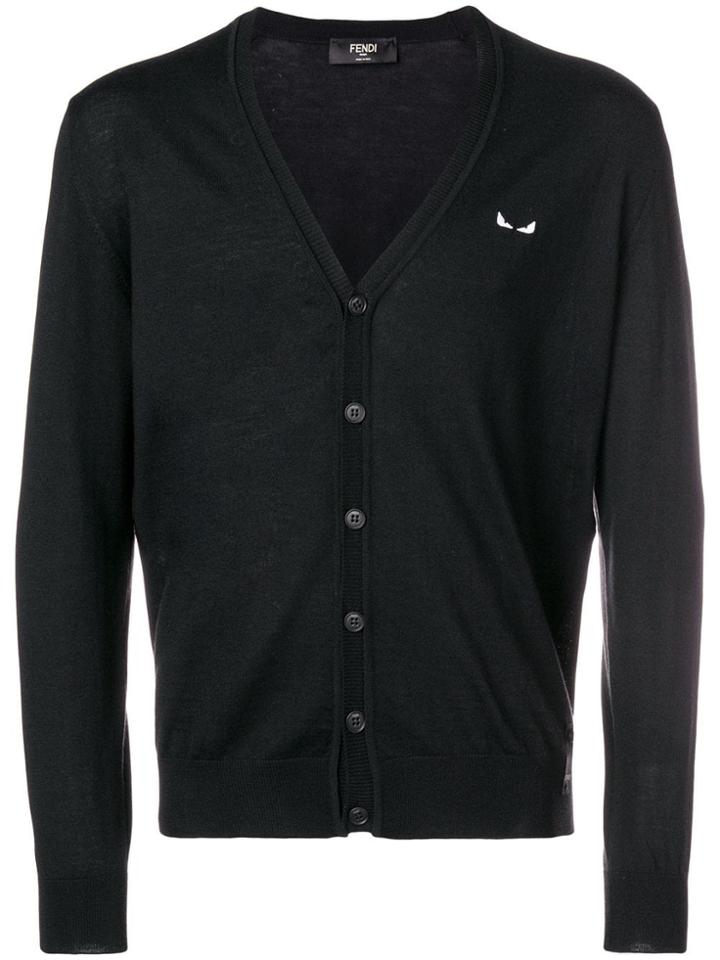 Fendi Long-sleeve Buttoned Cardigan - Black