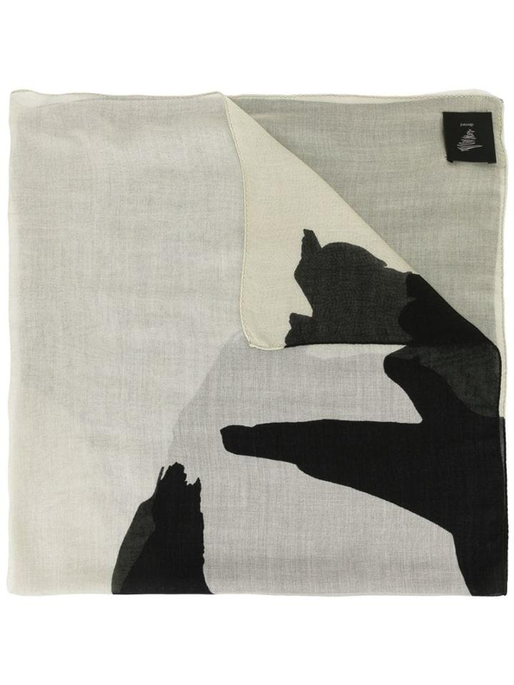 Discord Yohji Yamamoto Ink Print Scarf - 1 Black