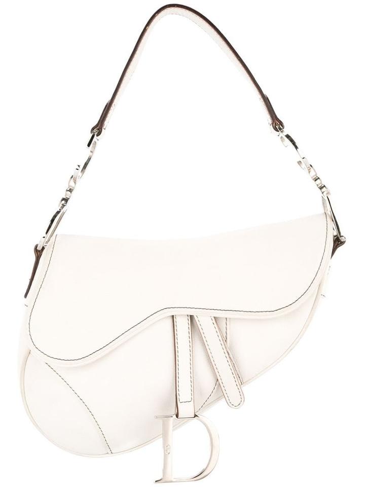 Christian Dior Pre-owned Trotter Saddle Bag - White
