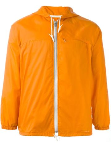 Helmut Lang Vintage Hooded Windbreaker Jacket, Men's, Size: Small, Yellow/orange