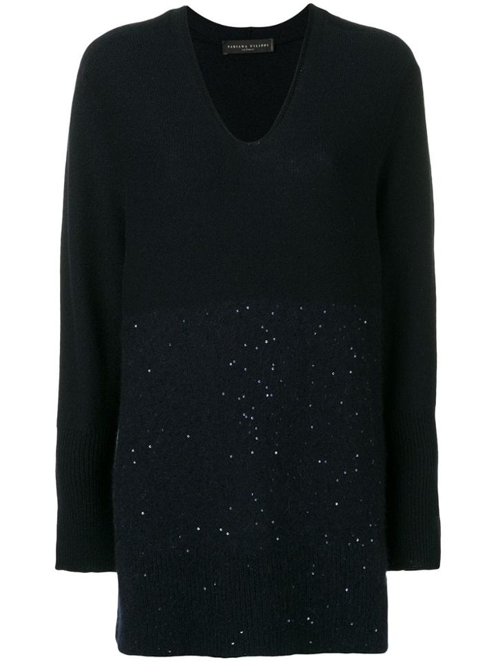 Fabiana Filippi Sequin Embellished Sweater - Blue