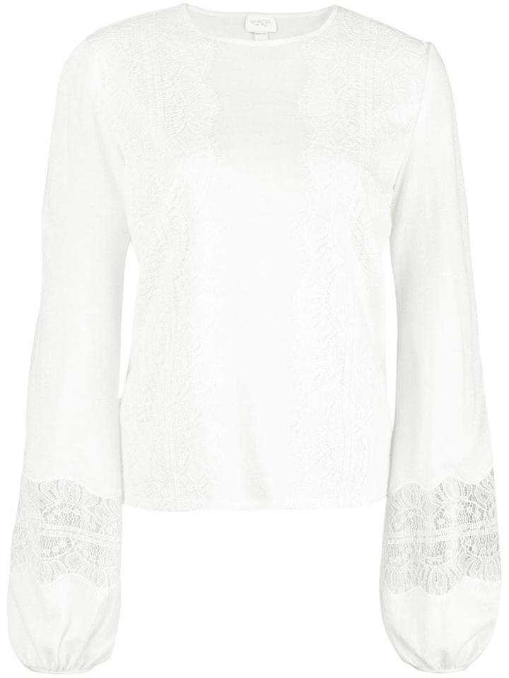 Giambattista Valli Floral Lace Top - Neutrals