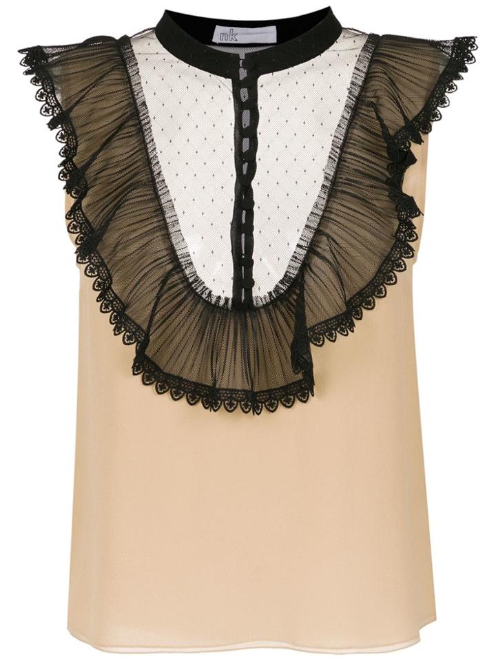 Nk Lace Sleeveless Top - Brown