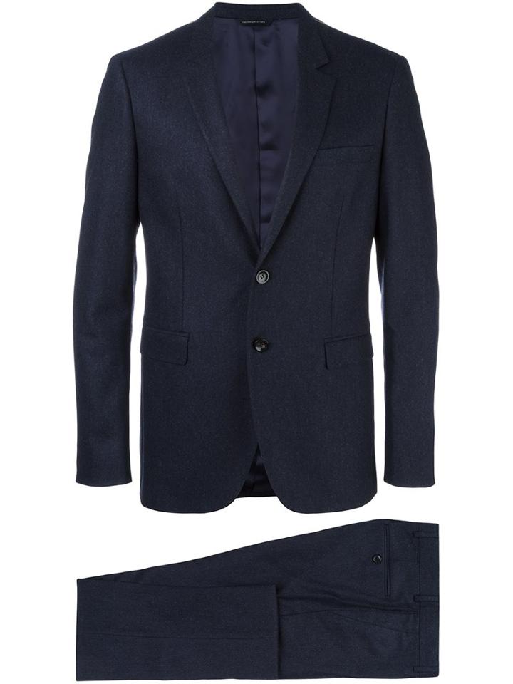 Tonello Two Piece Dress Suit, Men's, Size: 46, Blue, Viscose/virgin Wool/spandex/elastane