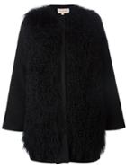 P.a.r.o.s.h. 'quifur' Coat, Women's, Size: Medium, Black, Sheep Skin/shearling/acrylic/nylon/wool