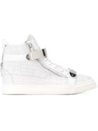 Giuseppe Zanotti Design Coby Hi-top Sneakers, Men's, Size: 46, White, Leather/rubber/calf Leather