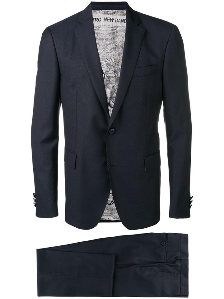 Etro Patterned Two-piece Suit - Blue