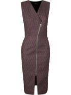 Andrea Marques V-neck Sleeveless Midi Dress, Women's, Size: 38, Pink/purple, Cotton/spandex/elastane/acetate