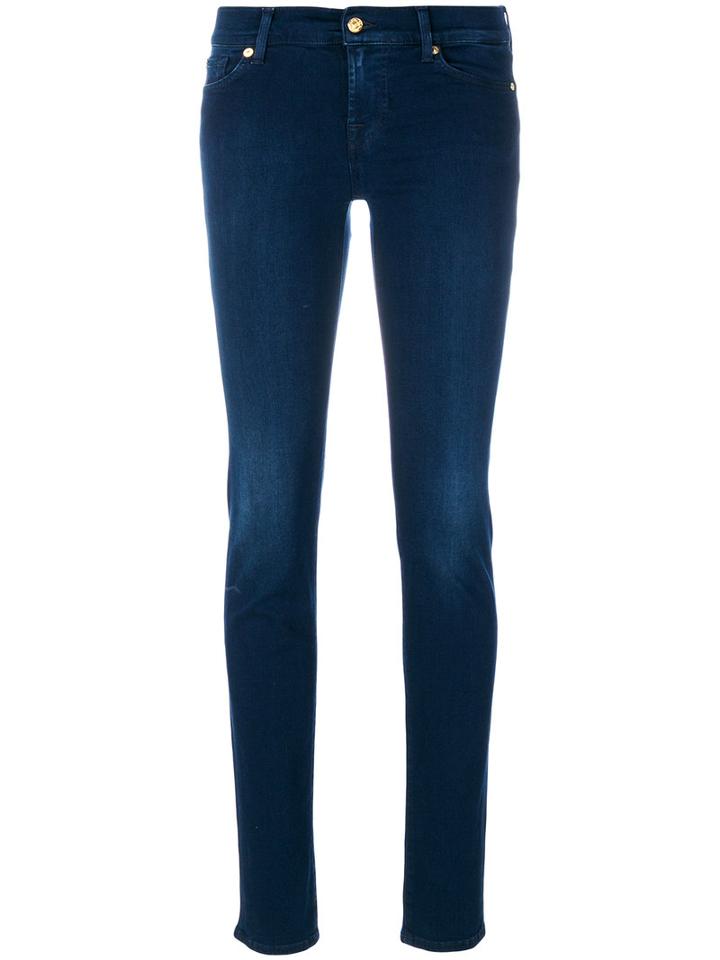 7 For All Mankind - Classic Skinny Jeans - Women - Cotton/polyester/spandex/elastane/modal - 26, Blue, Cotton/polyester/spandex/elastane/modal