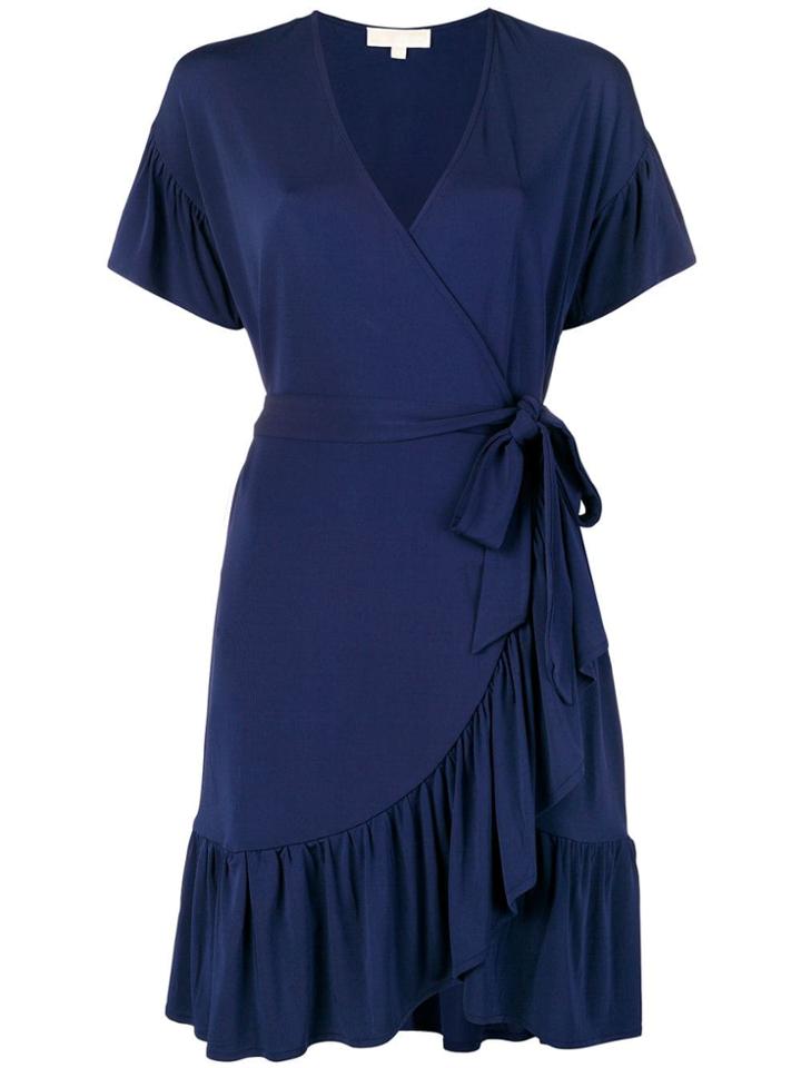 Michael Michael Kors Wrapped Front Dress - Blue
