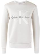 Calvin Klein Jeans Neoprene Logo Sweatshirt, Men's, Size: Small, Nude/neutrals, Cotton/polyester
