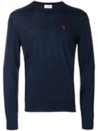 Ami Paris Ami De Coeur Crewneck Sweater - Blue