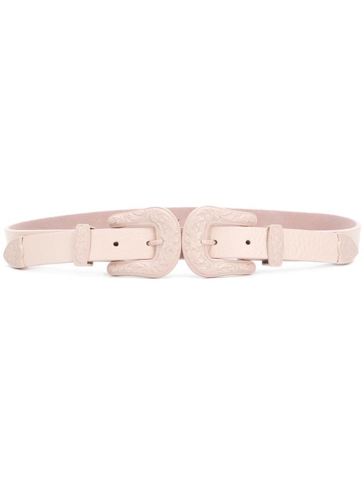 B-low The Belt Embellished Buckle Belt - Pink & Purple