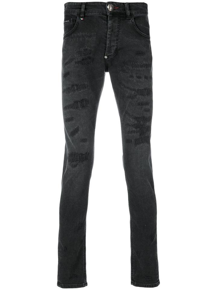 Philipp Plein - Misao Super Straight Jeans - Men - Cotton/polyester/spandex/elastane - 31, Black, Cotton/polyester/spandex/elastane