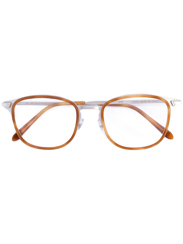 Square Frames - Men - Acetate - One Size, Brown, Acetate, Retrosuperfuture