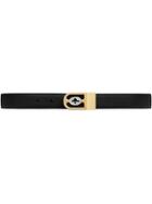 Gucci Reversible Belt With Interlocking G Buckle - Black