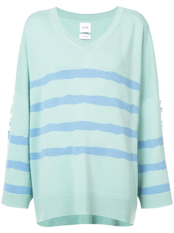 Barrie Oversized Striped Sweater - Green