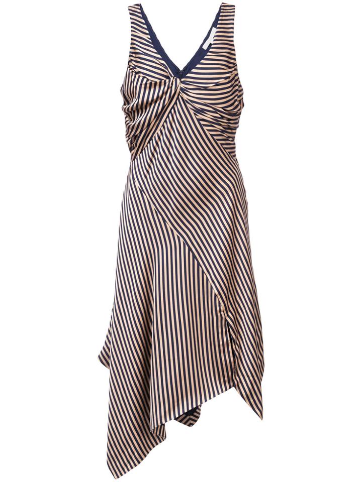 Jonathan Simkhai Striped Asymmetric Dress - Blue