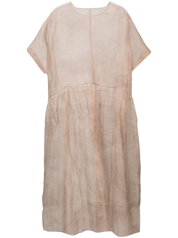 Uma Wang Sheer Flared Dress - Nude & Neutrals