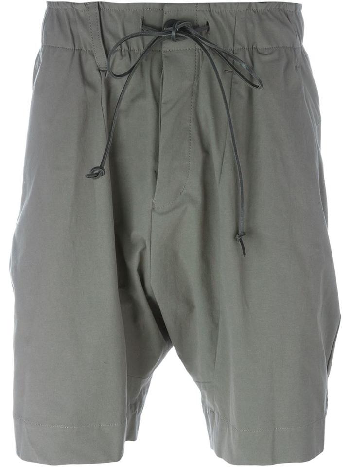 Attachment Drop-crotch Shorts, Men's, Size: 2, Green, Cotton/nylon/polyurethane