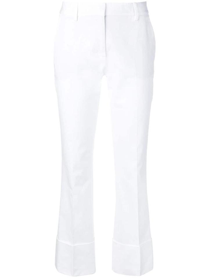 Alberto Biani Turned Up Hem Trousers - White