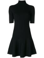 Michael Michael Kors Roll Neck Ribbed Dress - Black