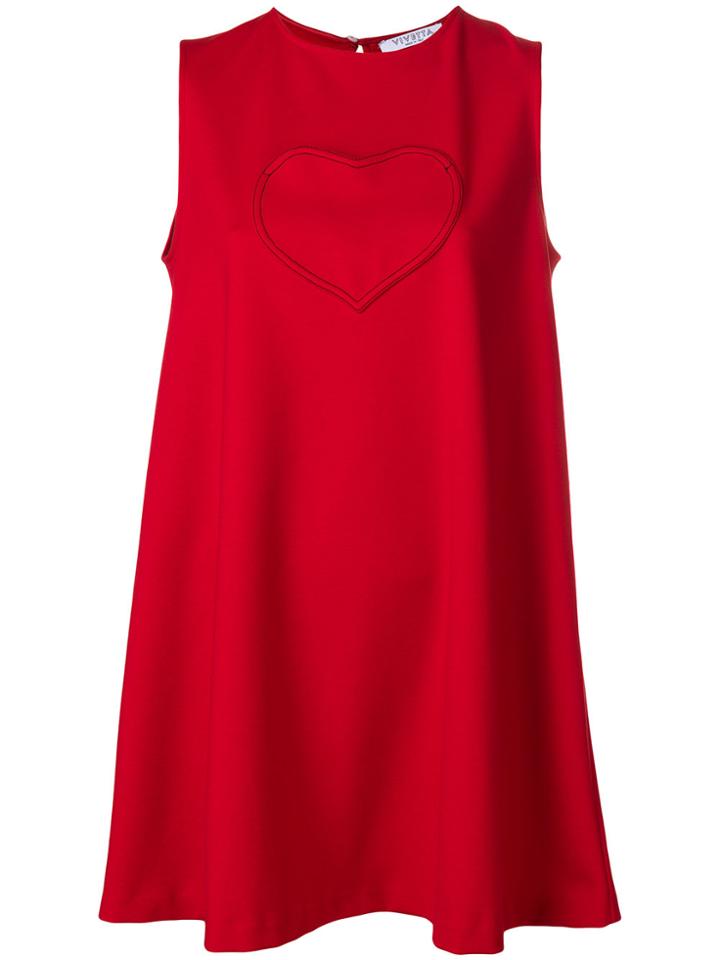 Vivetta Heart-embroidered Flared Mini Dress