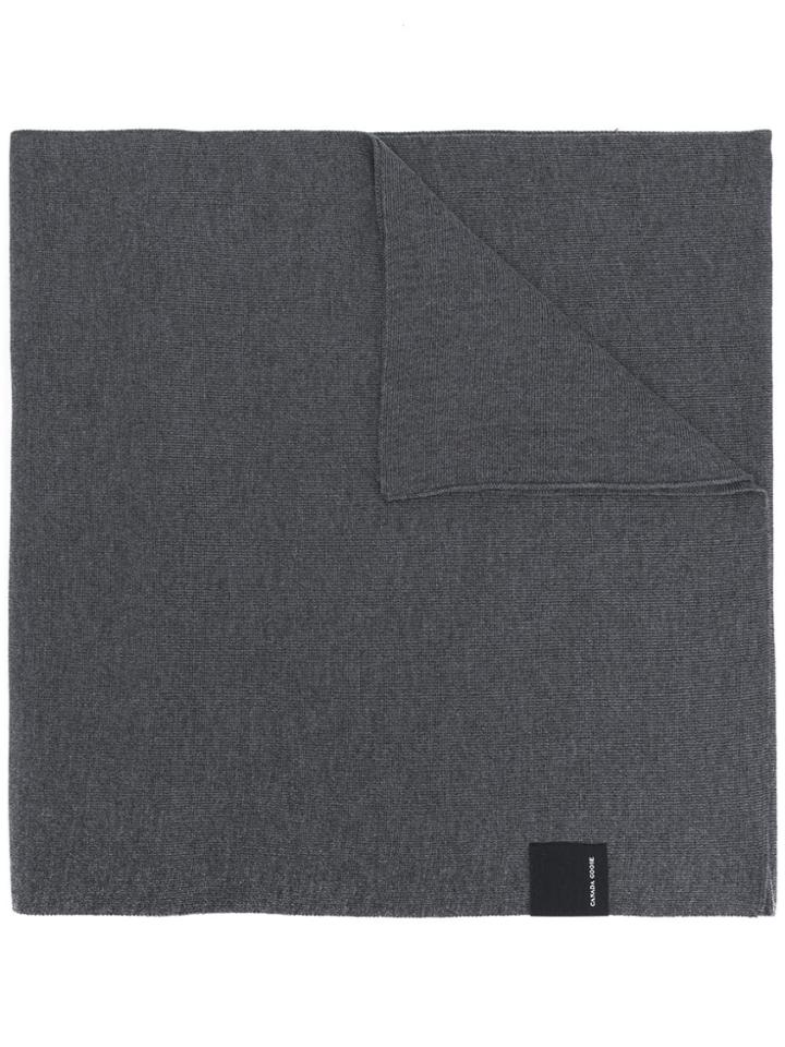 Canada Goose Wool Knit Scarf - Grey