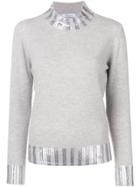 Blumarine Sequinned Sweater - Grey