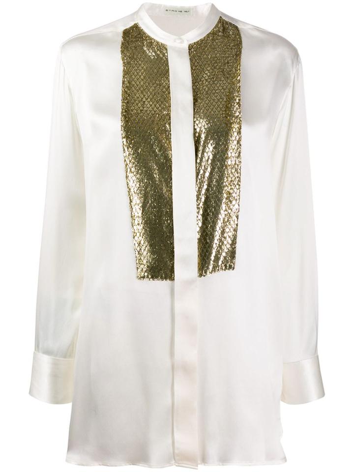 Etro Snakeskin Effect Blouse - White