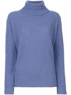 Roberto Collina Turtle Neck Jumper - Blue