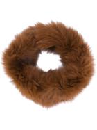 Yves Salomon Accessories Knitted Fur Snood - Brown