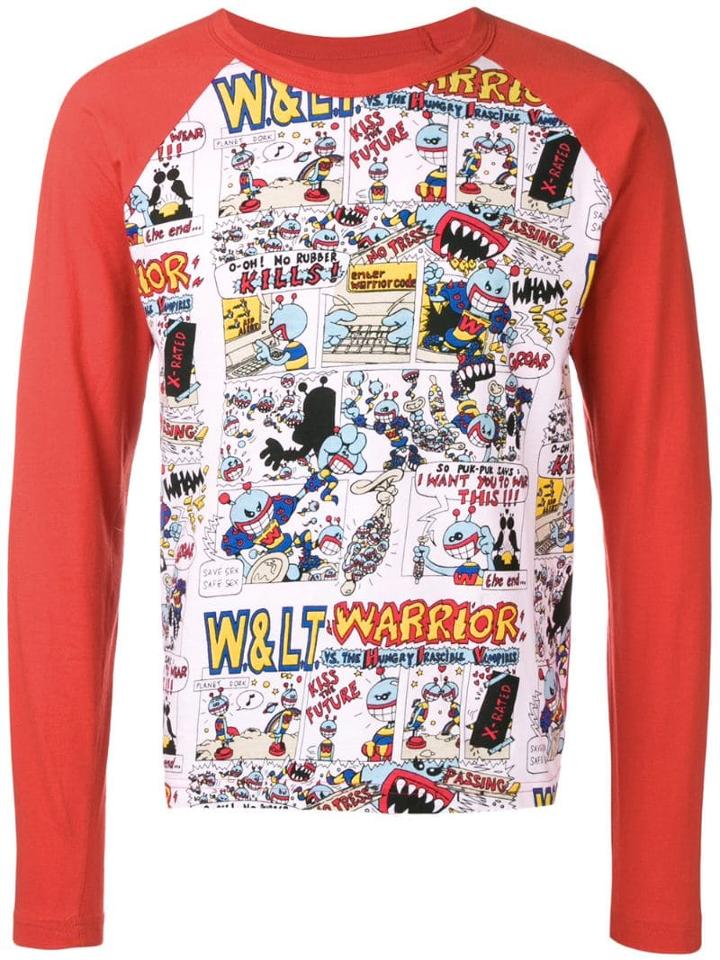Walter Van Beirendonck Pre-owned Long-sleeve Printed T-shirt - Red