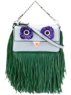 Fendi Embellished Baguette Handbag - Blue