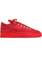 Filling Pieces Mountain Cut Sneakers, Men's, Size: 44, Red, Leather/rubber