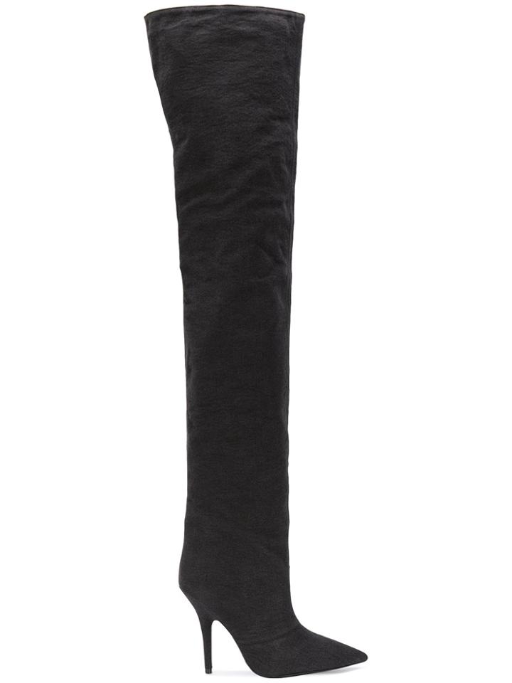 Yeezy Tubular Thigh High Boots - Black