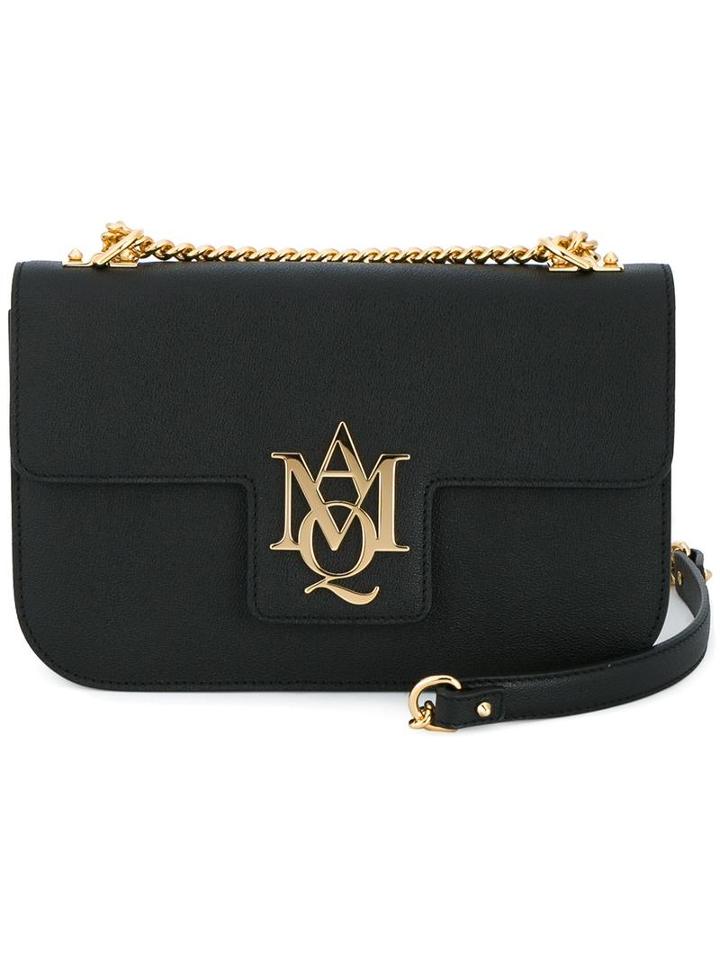 Alexander Mcqueen Insignia Chain Shoulder Bag, Women's, Black