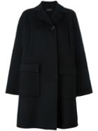 Joseph Single Breasted Coat, Women's, Size: 38, Black, Cashmere/wool