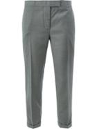 Thom Browne - Cropped Trousers - Women - Silk/wool - 42, Grey, Silk/wool