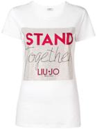 Liu Jo Print Embellished T-shirt - White