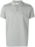 Saint Laurent Embroidered Logo Polo Shirt - Grey