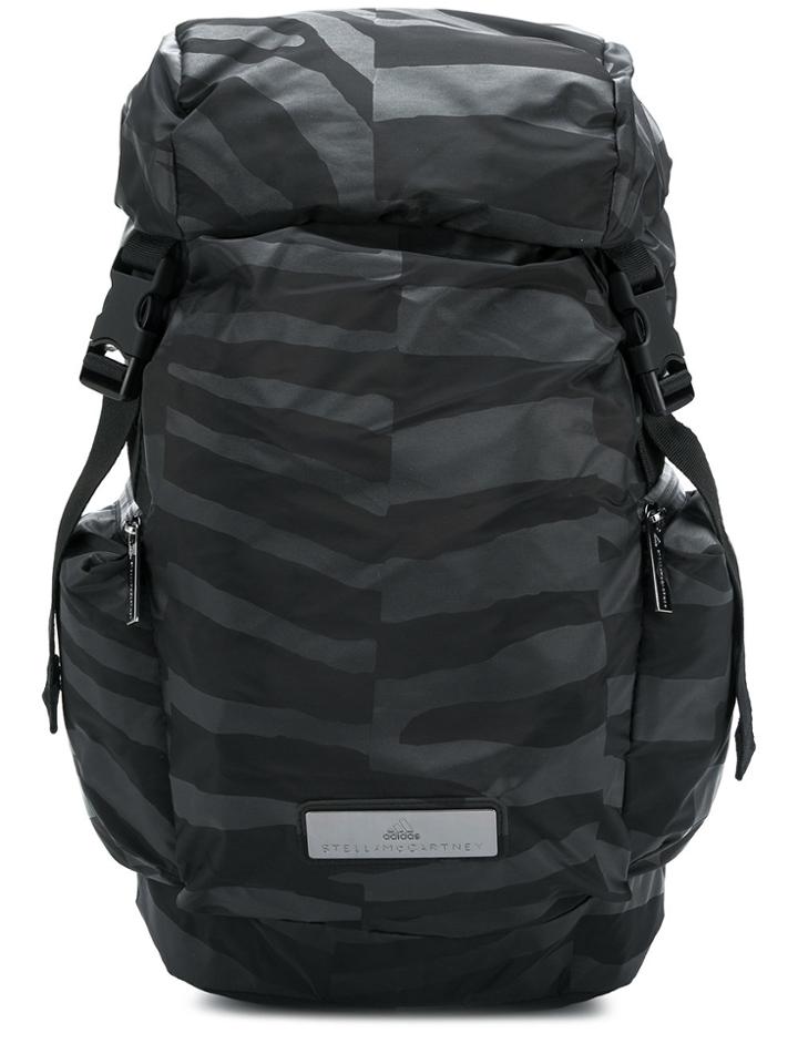 Adidas By Stella Mccartney Uneven Stripe Bucket Backpack - Black