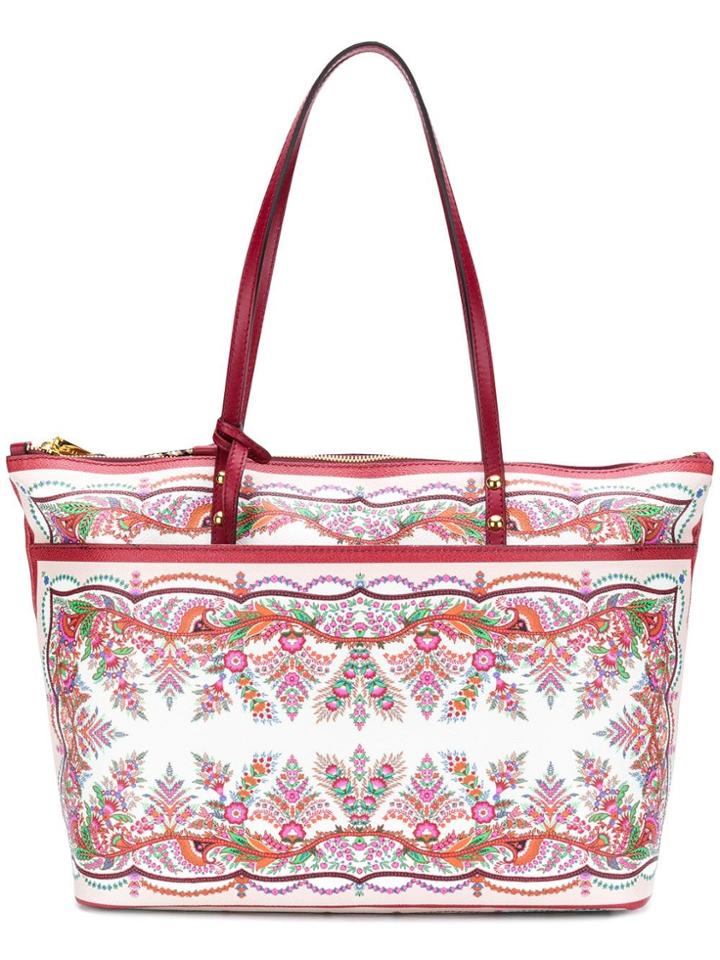 Etro Floral Shopper Tote - Red
