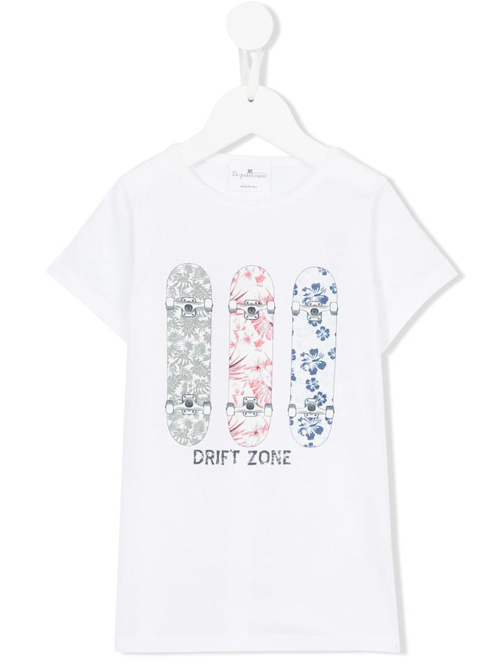 Le Petit Coco Drift Zone T-shirt, Boy's, Size: 8 Yrs, White