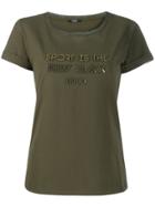 Liu Jo Slogan Embellished T-shirt - Green